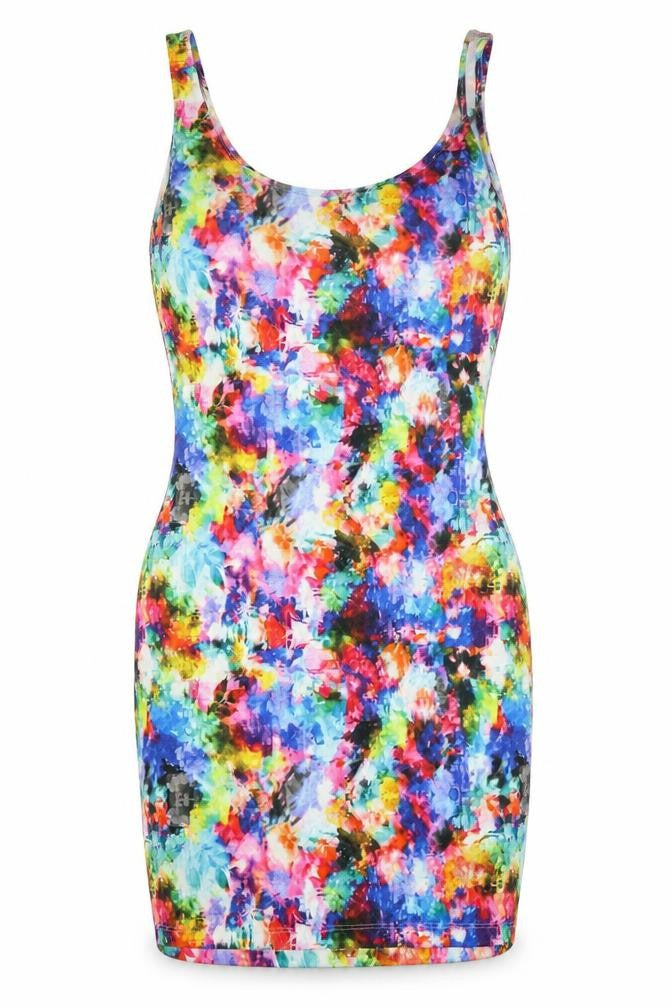 Love Label Womens Multicoloured Geometric  Sheath  Size 8