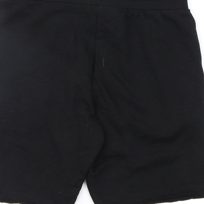 Preloved H&M Girls Black   Sweat Shorts - Label