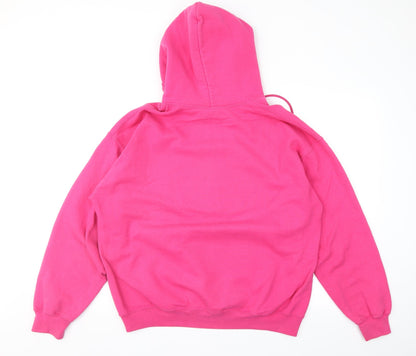 Preloved Gildan Womens Pink   Pullover Hoodie Size L - Back