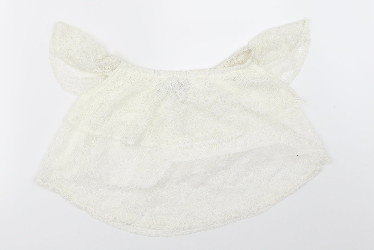 Missguided Womens Ivory   Basic Blouse Size 8