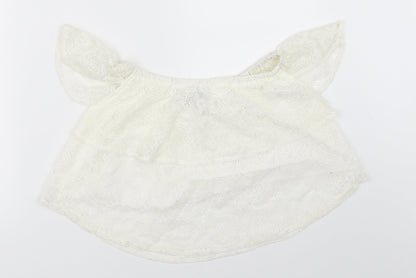 Additional front view of Missguided women’s ivory basic blouse, size UK 8