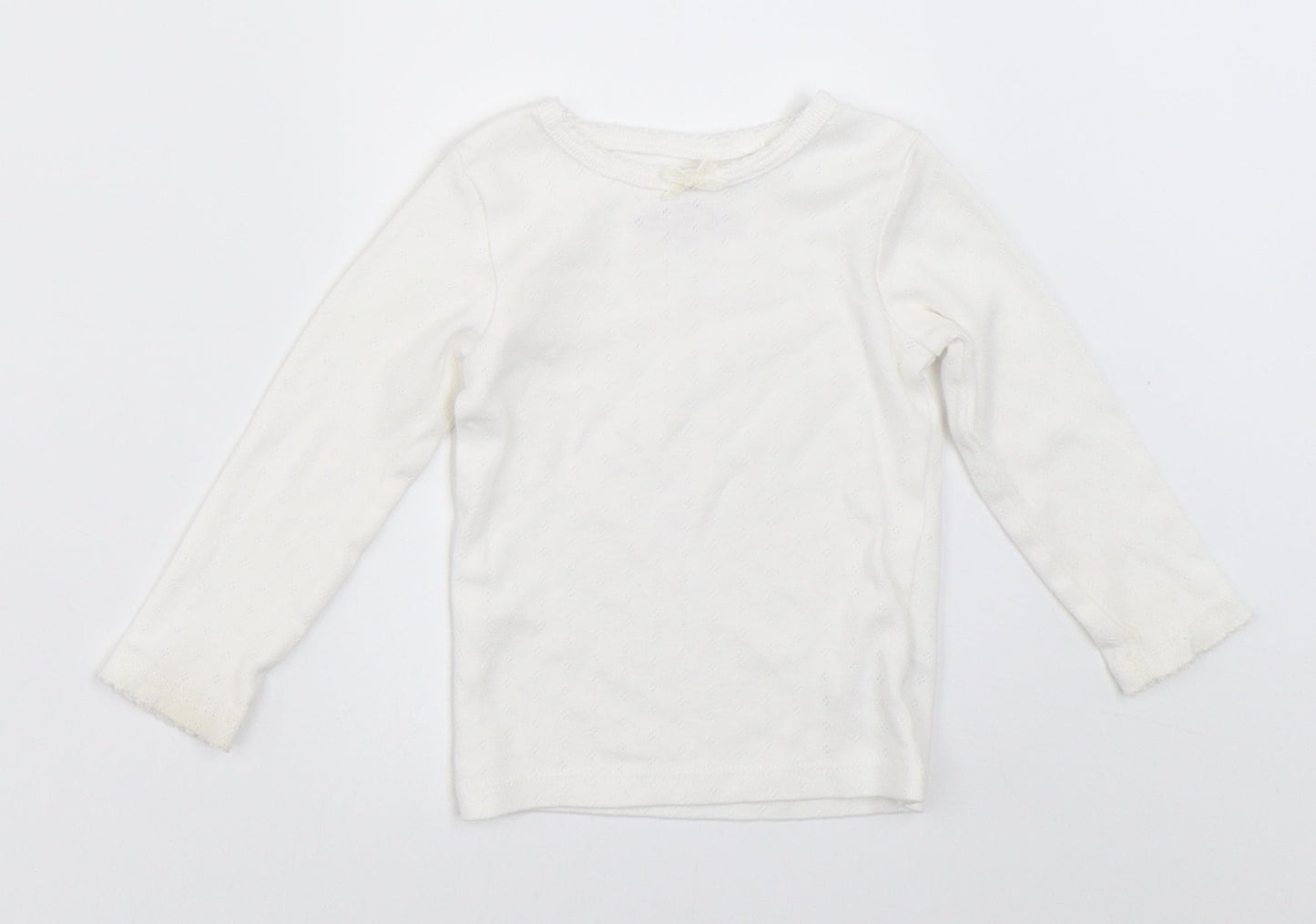 NEXT Girls White   Basic T-Shirt Size 6-9 Months
