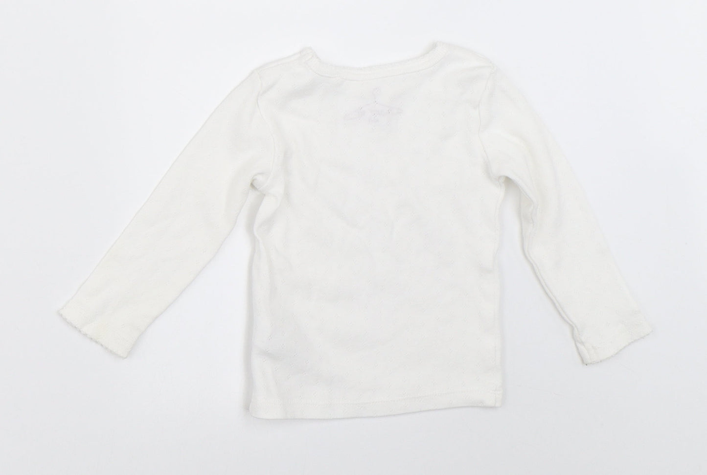 NEXT Girls White   Basic T-Shirt Size 6-9 Months