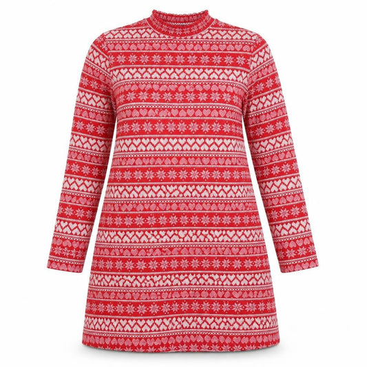Matalan Womens Red Fair Isle  Trapeze & Swing  Size 10