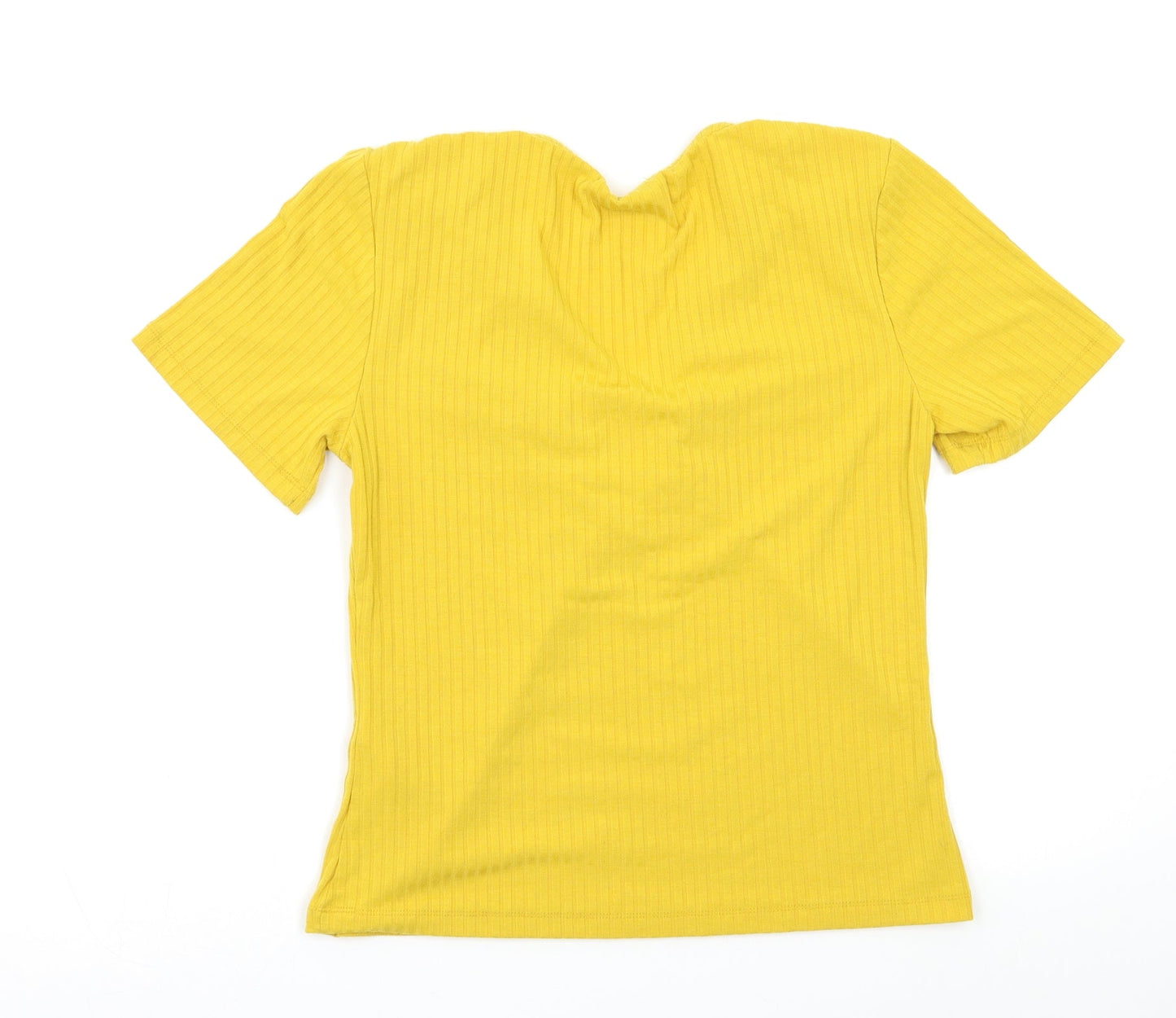 Pieces Womens Yellow   Basic Blouse Size XL