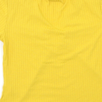 Pieces Womens Yellow   Basic Blouse Size XL
