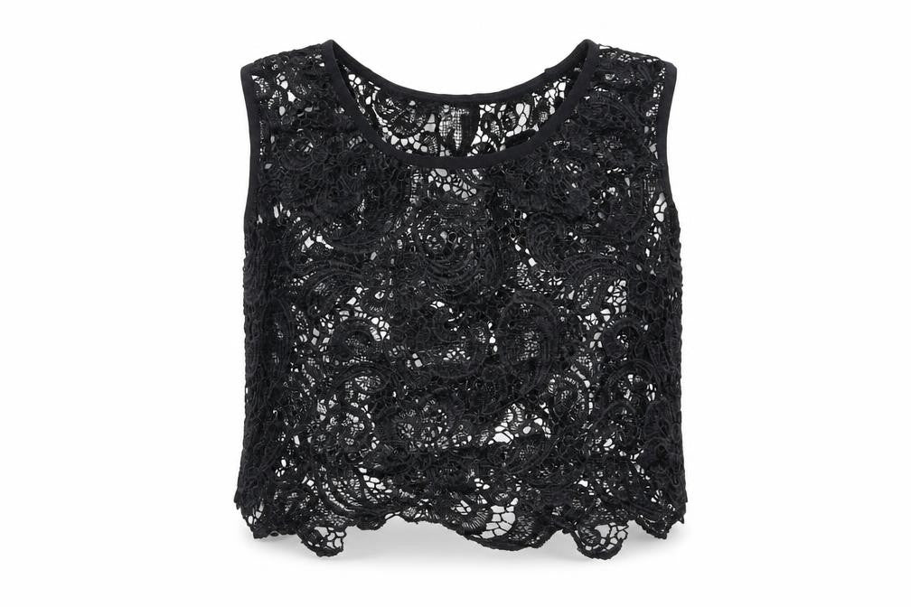 Preworn Womens Black   Cropped Tank Size S
