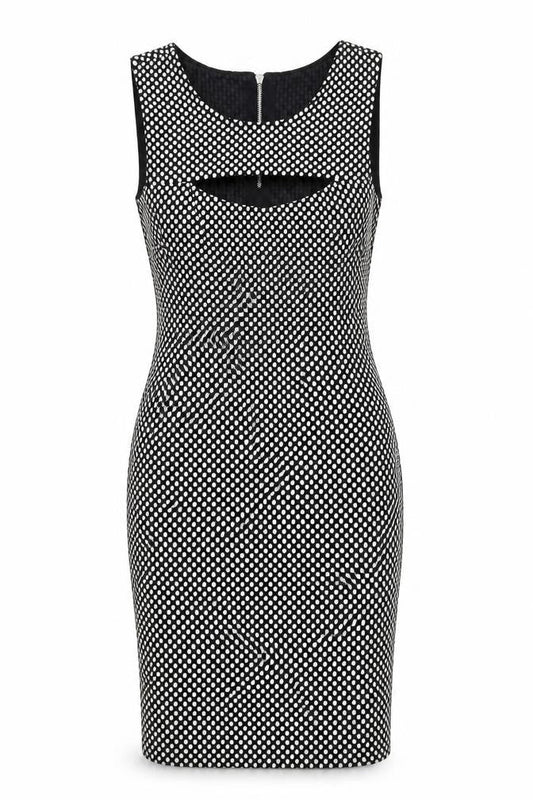 Next Womens Black Polka Dot  Bodycon  Size 10