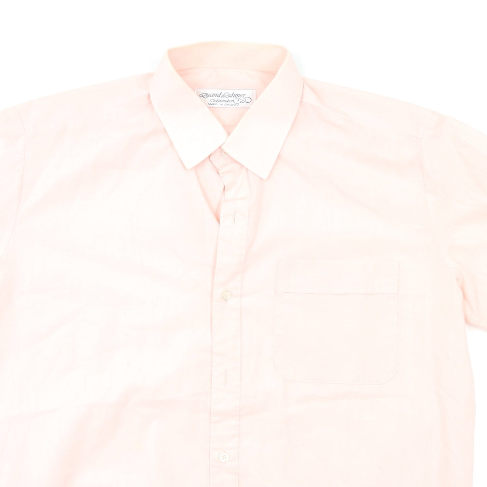 David Latimer Mens Pink    Button-Up Size L