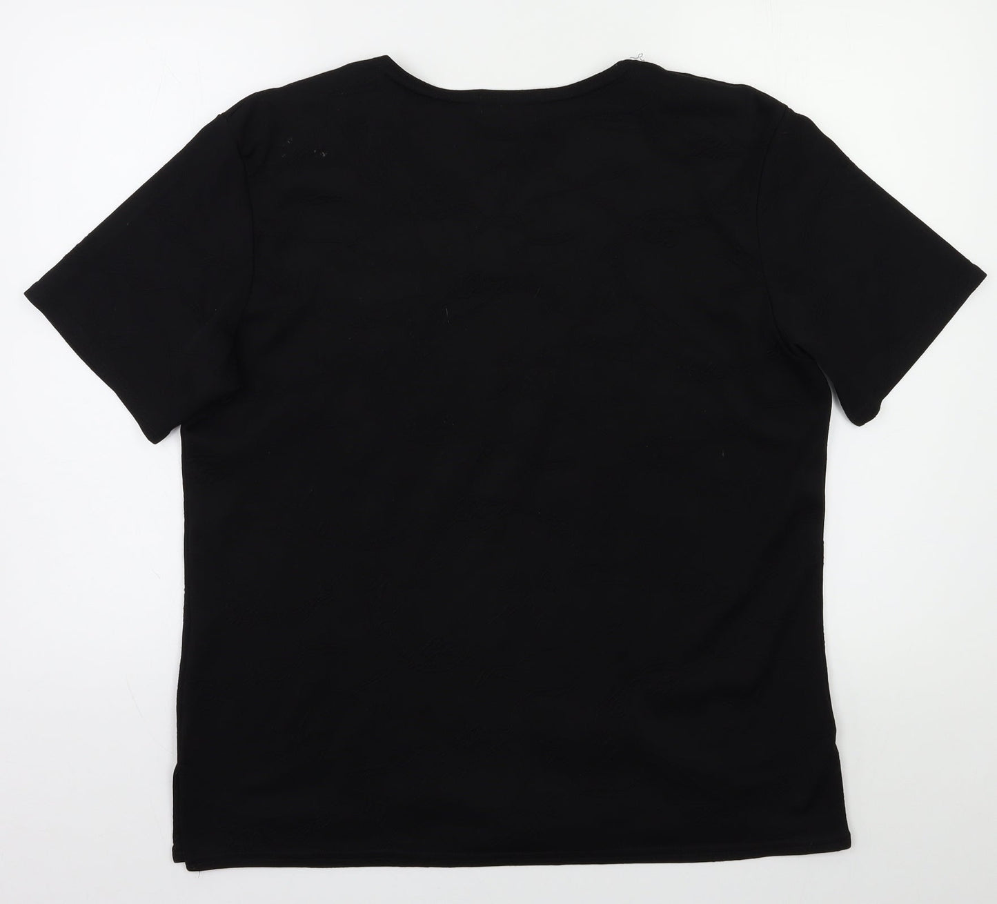 Bonita Womens Black Floral  Basic Blouse Size XL