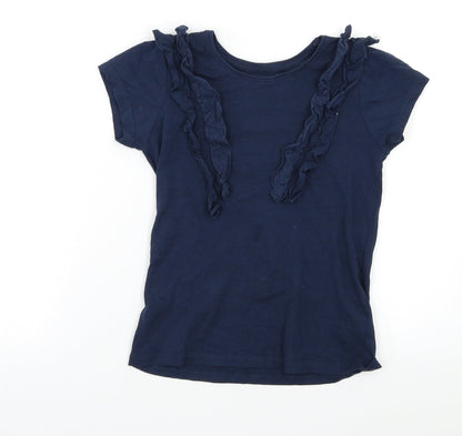 Additional front view of Primark girls’ blue basic t-shirt, size 6-7, years