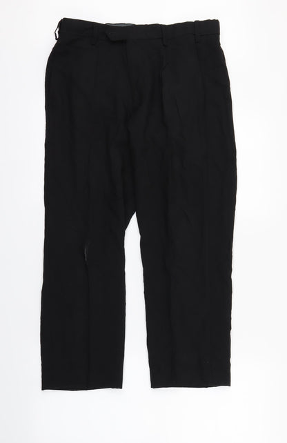 Marks & Spencer Mens Black   Trousers  Size 32 L23 in