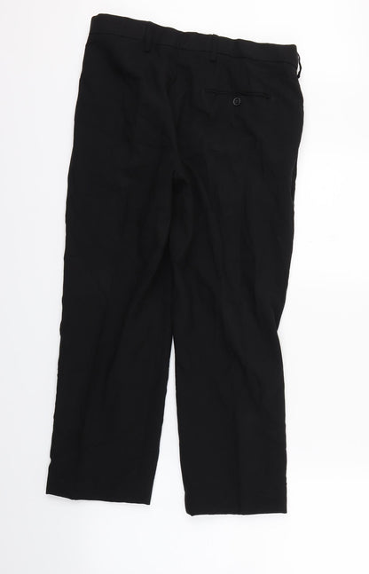 Marks & Spencer Mens Black   Trousers  Size 32 L23 in