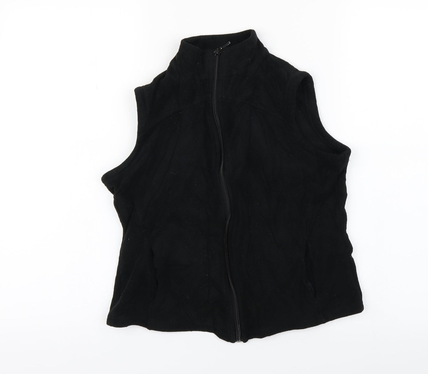 Marks and Spencer Womens Black  Fleece Jacket  Size 4