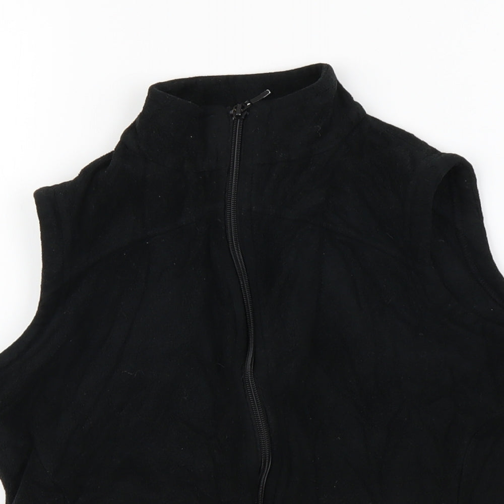Marks and Spencer Womens Black  Fleece Jacket  Size 4
