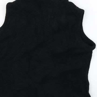 Marks & Spencer Womens Black  Fleece Jacket  Size 4
