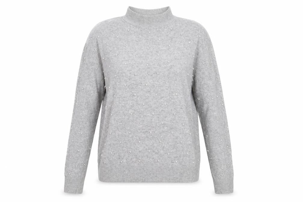 Warehouse Womens Grey  Knit Pullover Jumper Size 14