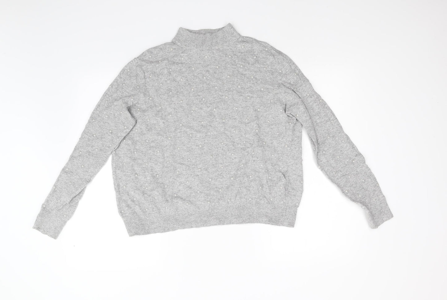 Warehouse Womens Grey  Knit Pullover Jumper Size 14