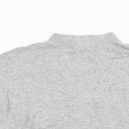 Warehouse Womens Grey  Knit Pullover Jumper Size 14