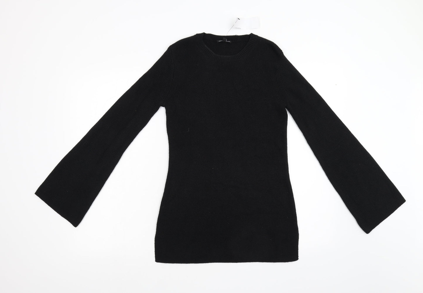 Warehouse Womens Black  Knit Pullover Jumper Size 10