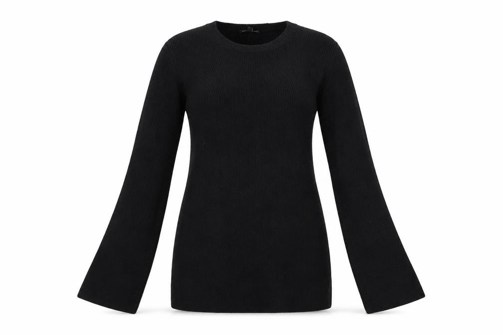 Warehouse Womens Black  Knit Pullover Jumper Size 10