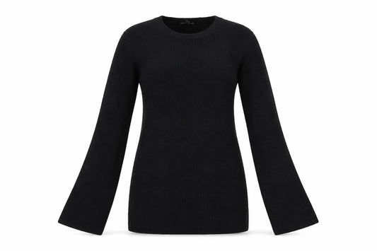Warehouse Womens Black  Knit Pullover Jumper Size 10