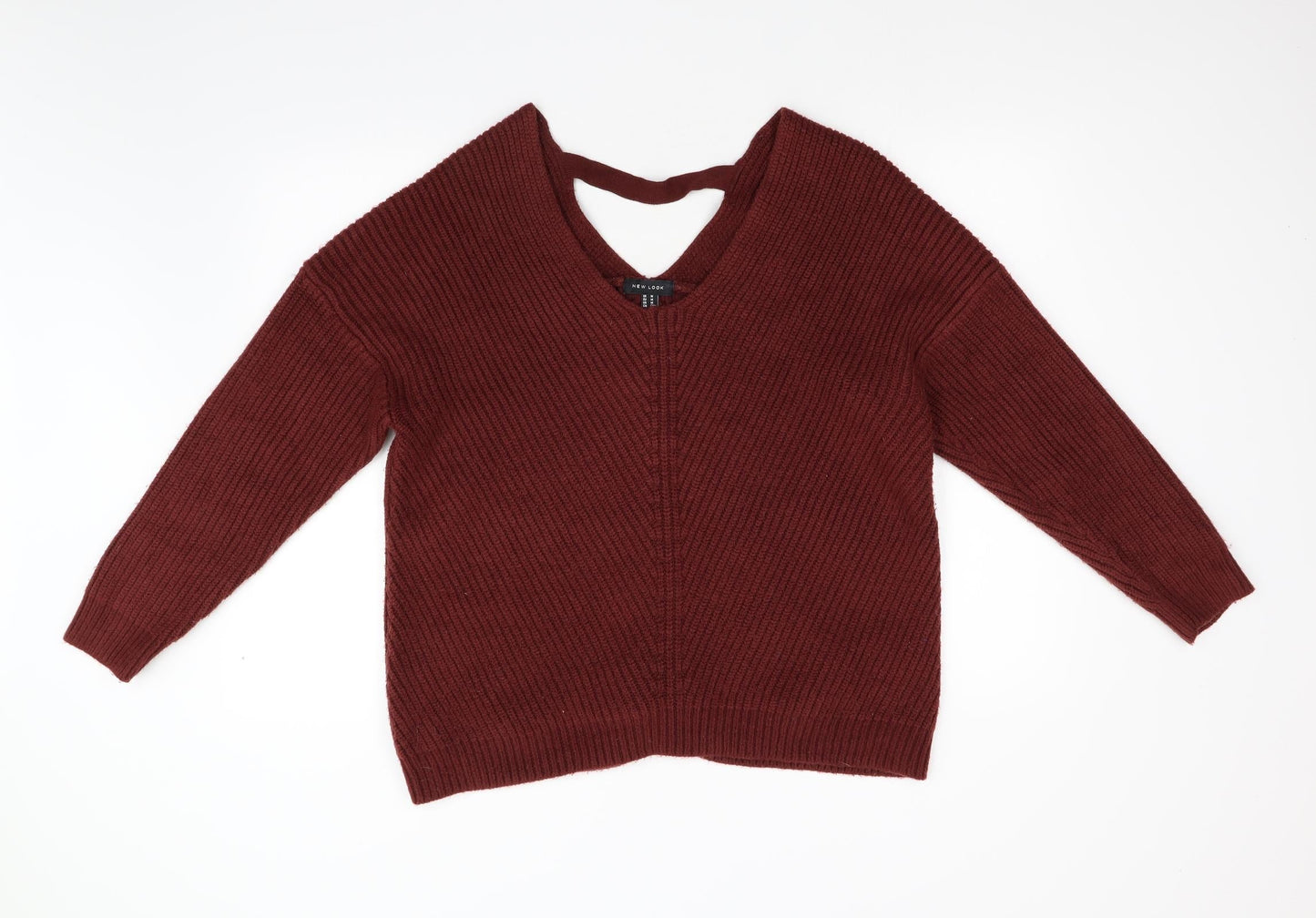 New Look Womens Orange  Knit Pullover Jumper Size M