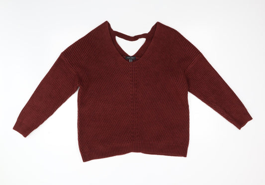 New Look Womens Orange  Knit Pullover Jumper Size M