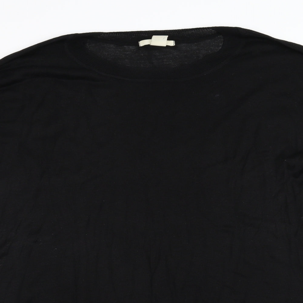 H&M Womens Black  Knit Pullover Jumper Size S