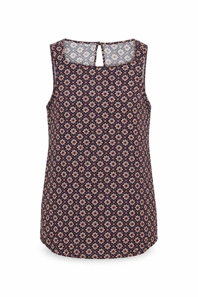 Papaya Womens Blue Geometric  Basic Blouse Size 10