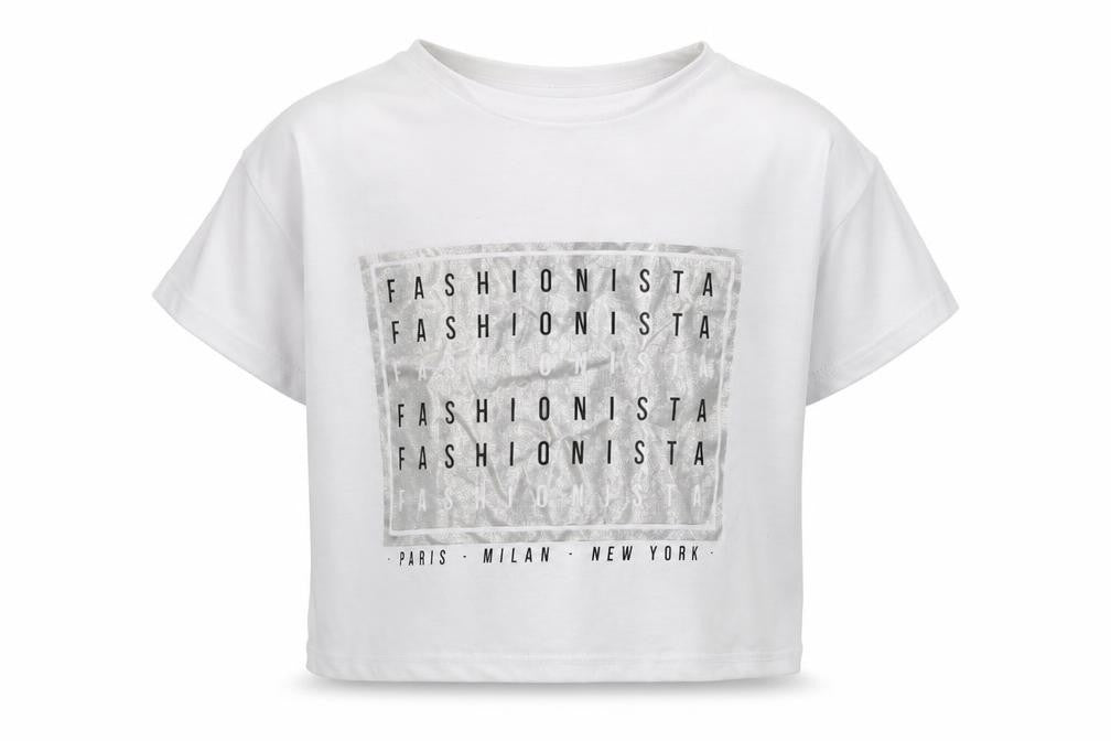 George Girls White   Basic T-Shirt Size 8-9 Years  - Fashionista