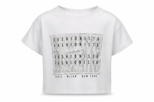George Girls White   Basic T-Shirt Size 8-9 Years  - Fashionista