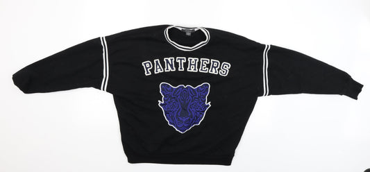 Primark Womens Black   Pullover Jumper Size S  - panthers