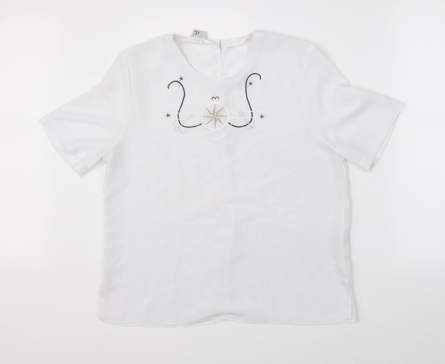Your Sixth Sense Womens White   Basic Blouse Size 14