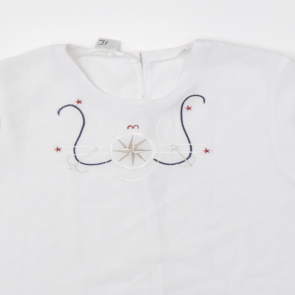 Your Sixth Sense Womens White   Basic Blouse Size 14