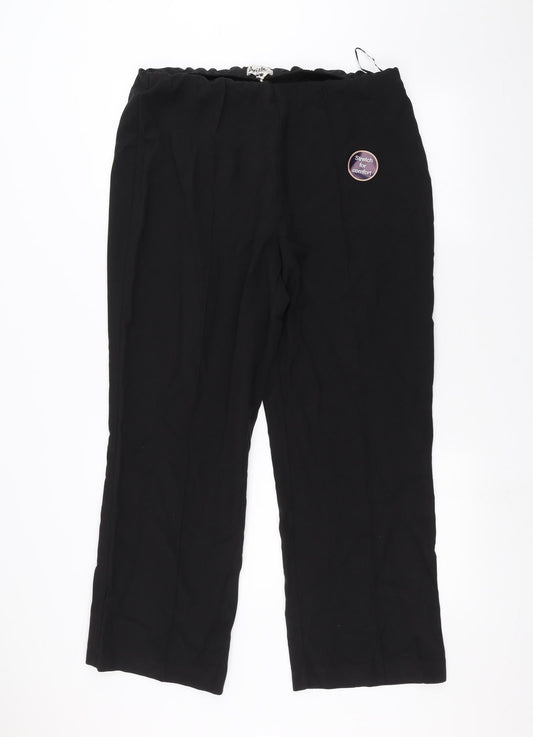 Arista Womens Black   Trousers  Size 12 L25 in