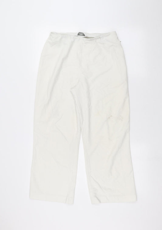 Marks and Spencer Womens White   Trousers  Size 12 L24 in