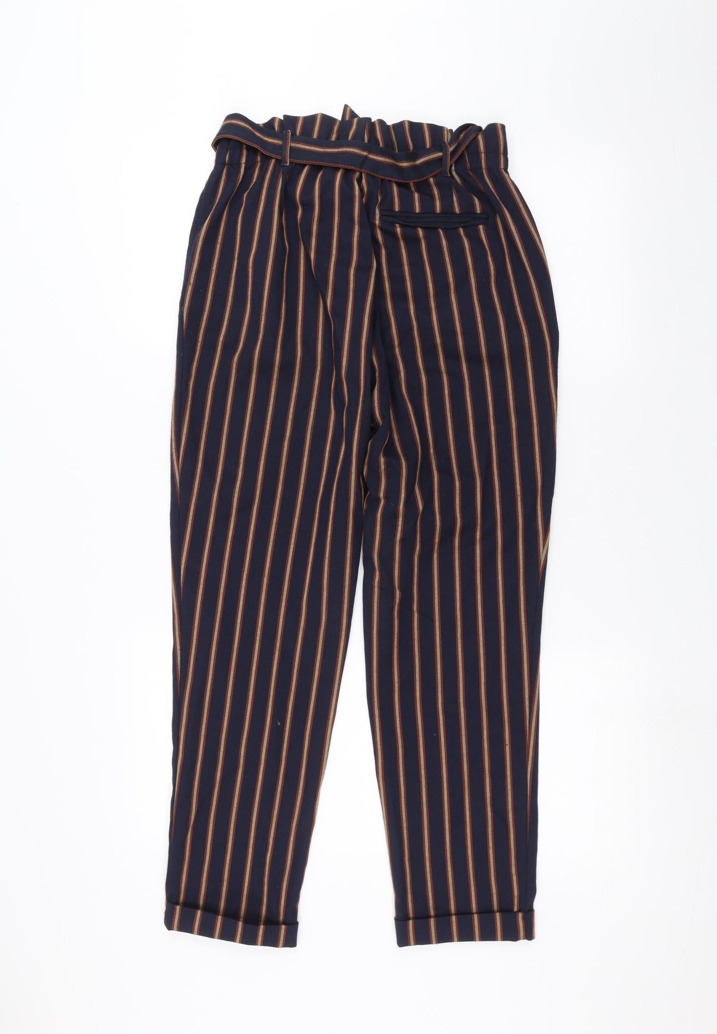 Zara Womens Blue Striped  Trousers  Size S L25 in