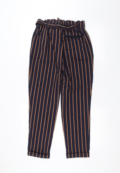 Zara Womens Blue Striped  Trousers  Size S L25 in