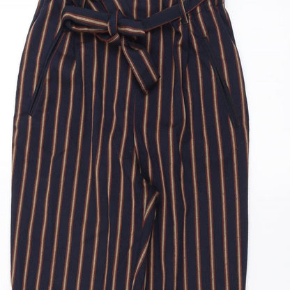 Zara Womens Blue Striped  Trousers  Size S L25 in