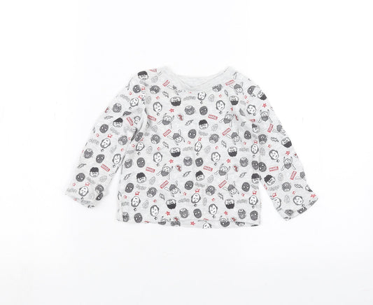 George Baby Grey   Basic T-Shirt Size 6-9 Months  - marvel
