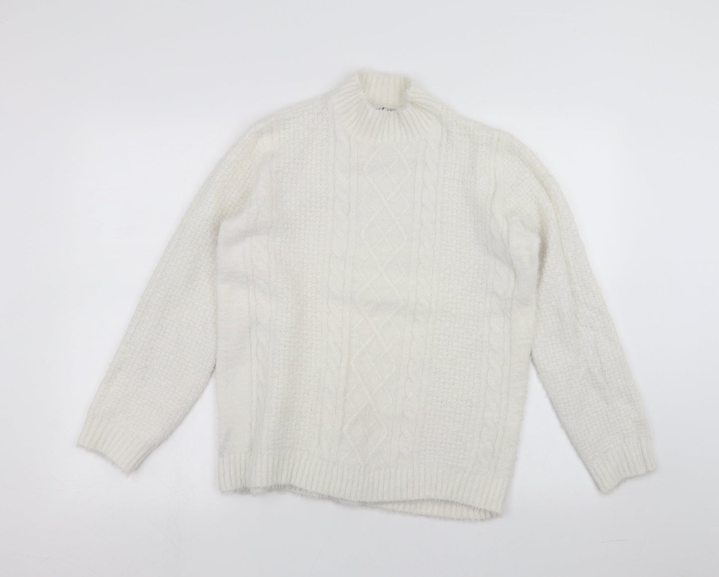 Peacocks Womens White   Pullover Jumper Size M