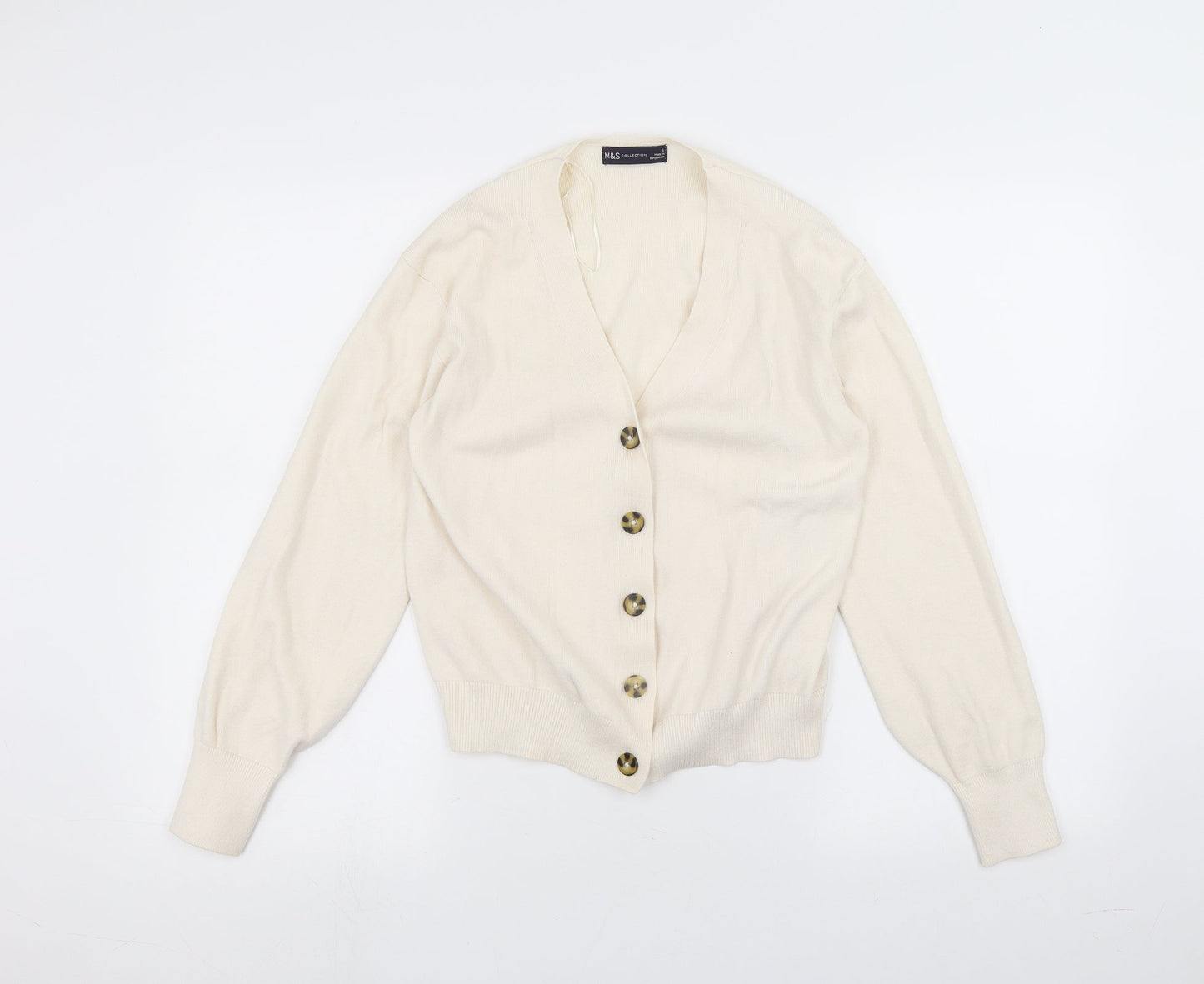 Marks and Spencer Womens White   Jacket Coatigan Size S
