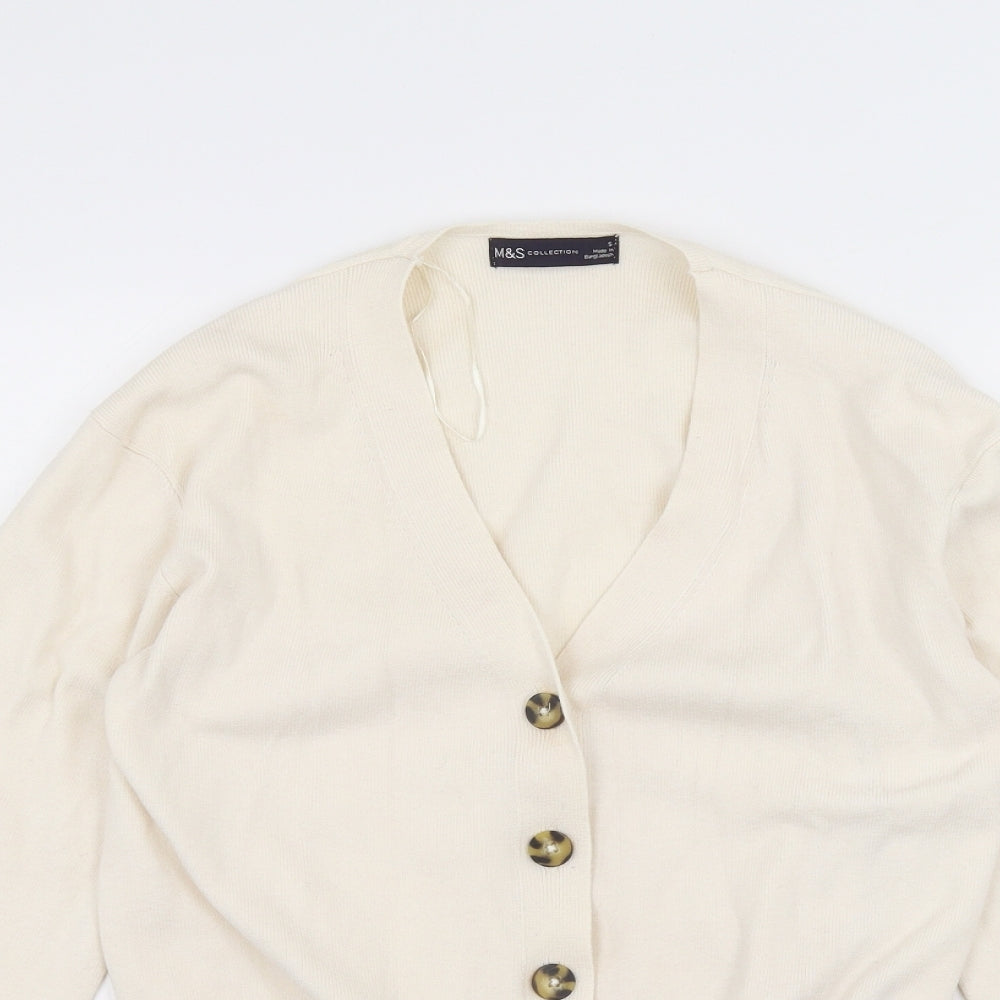 Marks and Spencer Womens White   Jacket Coatigan Size S