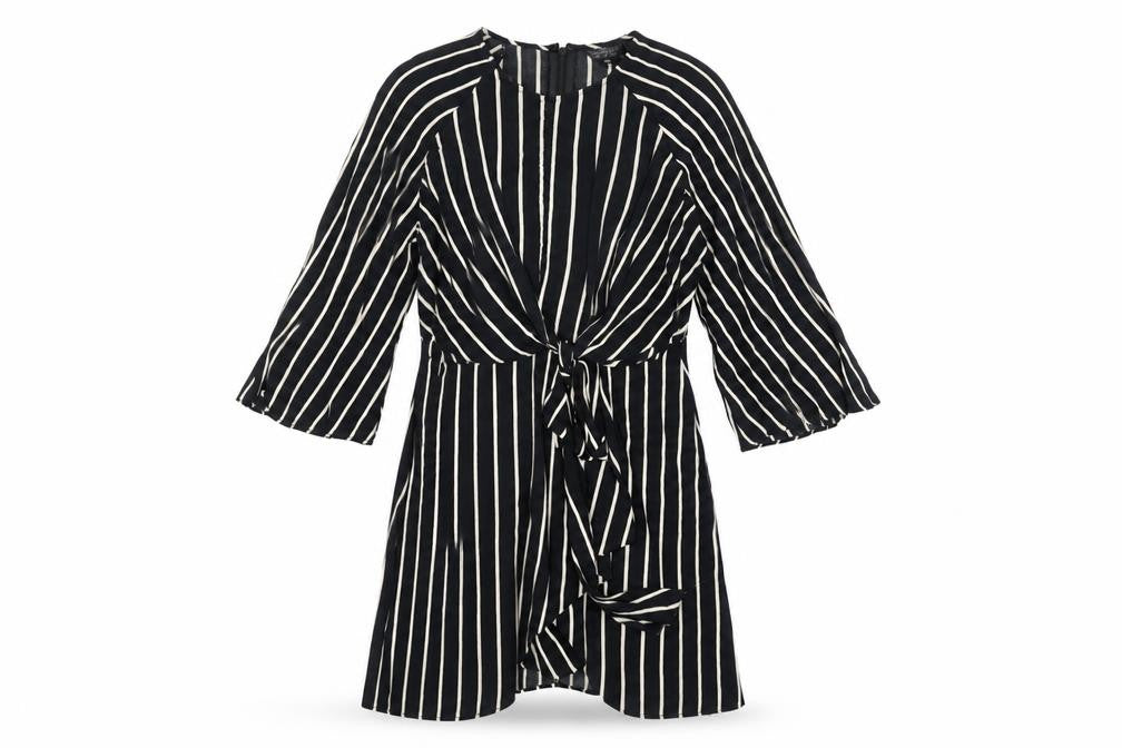 Topman Womens Black Striped  A-Line  Size 10