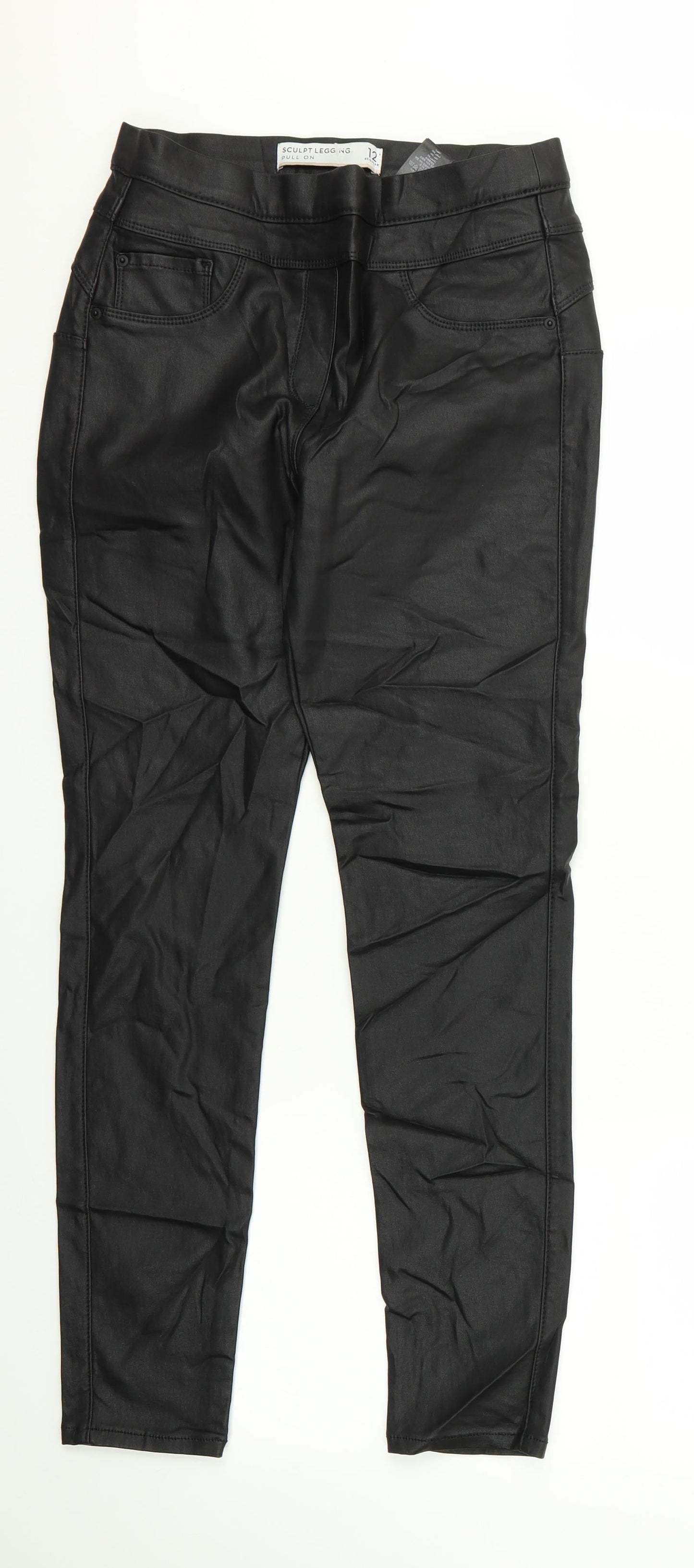 NEXT Womens Black   Trousers  Size 12 L21 in