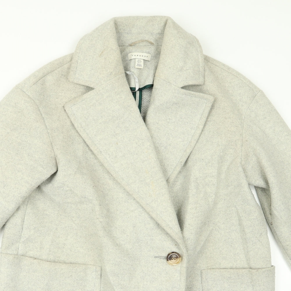 Topshop Womens Grey   Jacket  Size 6