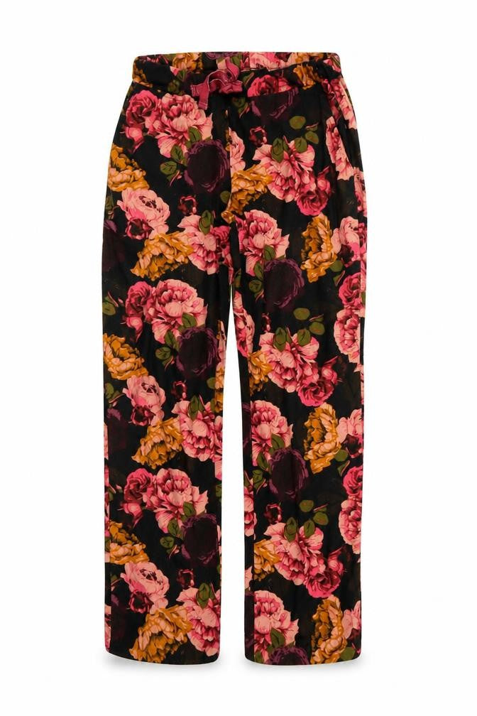NEXT Womens Black Floral  Trousers  Size XS L34 in