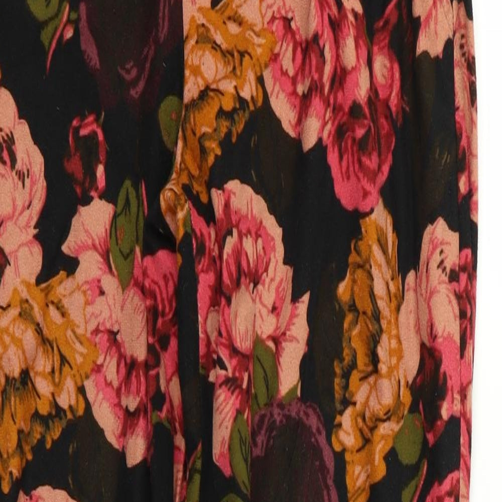 NEXT Womens Black Floral  Trousers  Size XS L34 in