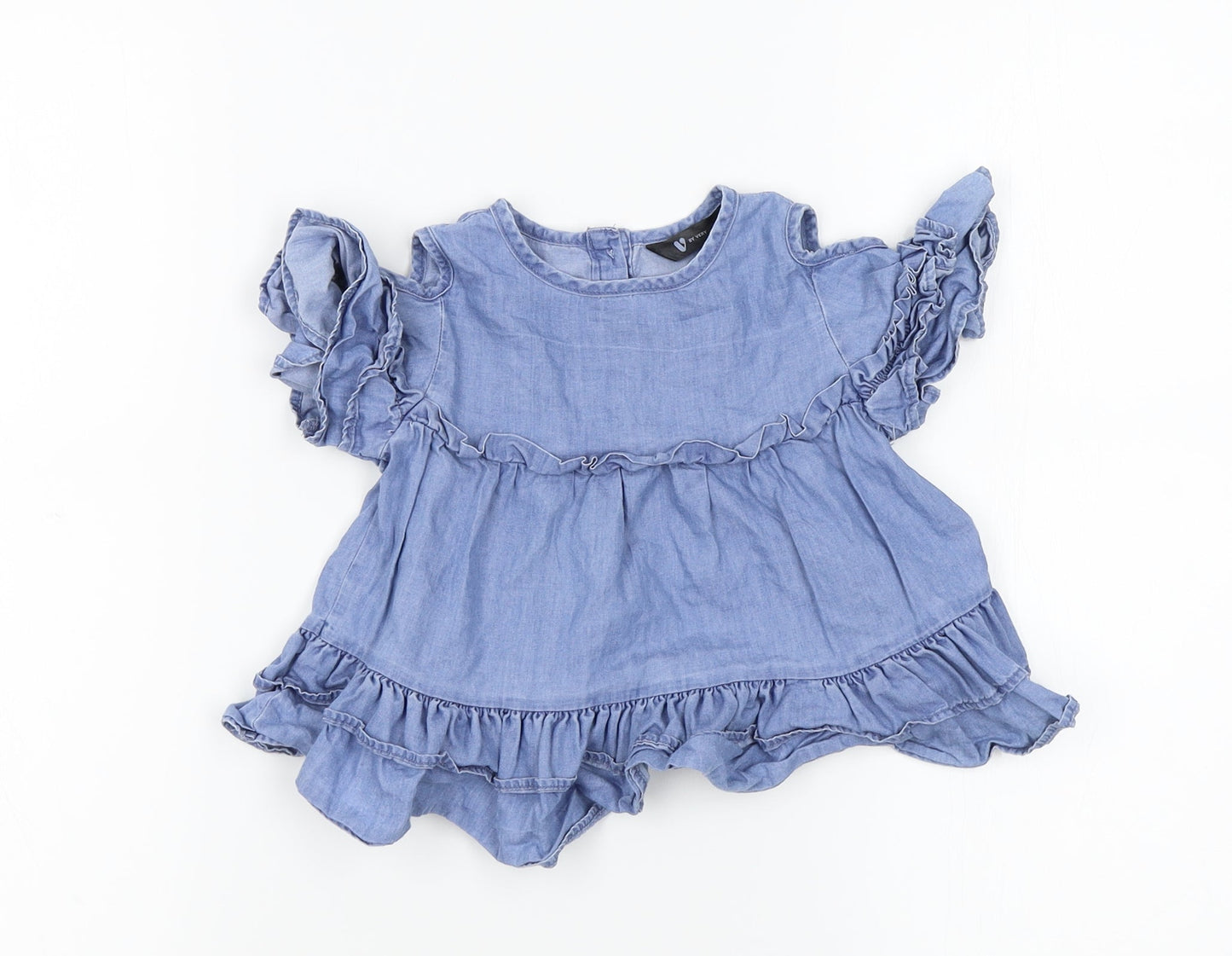 Very Girls Blue   Pinafore/Dungaree Dress  Size 12-18 Months